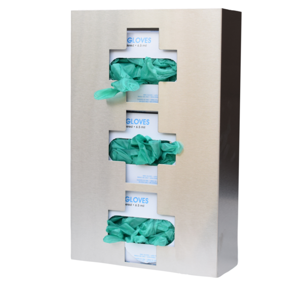 Omnimed Stainless Steel "Medical Cross" Glove Box Dispenser (Triple) 305337